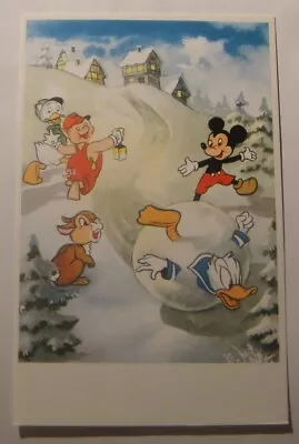 Disney.Donald Rolling Downhill In A SnowballMickeyLittle Pig.Belgium 1950's • $9.22