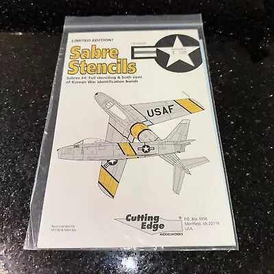 Cutting Edge Modelworks CED48028 Sabre Stencils Sabres #4 Korea F-86 • $8.95