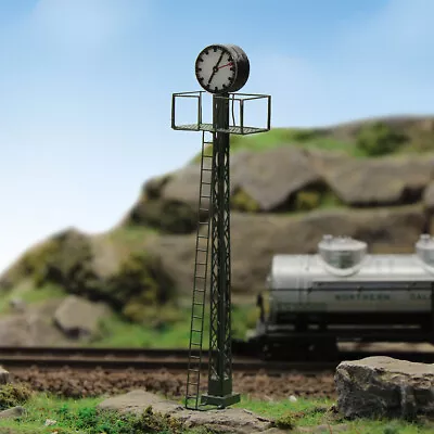 1pc Model Railway Light N Gauge 1:150 Lit Platform Clock On Lattice Mast Lamp • £10.79