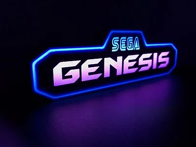Sega Genesis 3d Printed Led Sign • $25