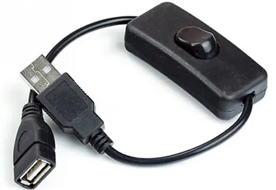 £3.20 • Buy USB Button Male To Female On/Off Power Switch 28cm Cable (RaspberryPi, Lamp Etc)