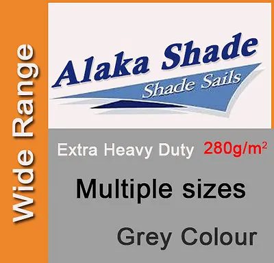 $89.90 • Buy Extra Heavy Duty Shade Sail Shade Cloth Grey Gray Sun Triangle Square Rectangle