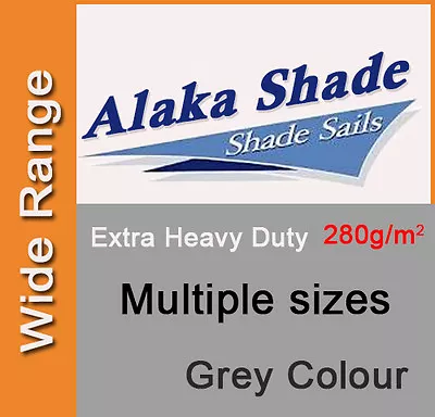 Extra Heavy Duty Shade Sail Shade Cloth Grey Gray Sun Triangle Square Rectangle • $123.10