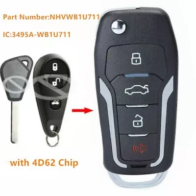 Upgraded Flip Remote Key Fob 4Button For Subaru Tribeca Forester Impreza Legacy • $20.93