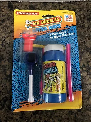 Vintage 1993 Mr Bubbles Tootsietoy W/ Bubble Pipe Clover Straw Magic Wand N More • $15