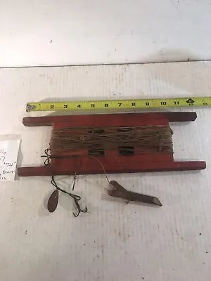 Vintage Antique Wooden Ice Fishing Hand Reel • $10