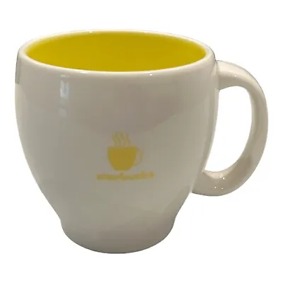 STARBUCKS Coffee WHITE Yellow Logo Barista Coffee Espresso Cup Mug 2003 Vtg • $9.52