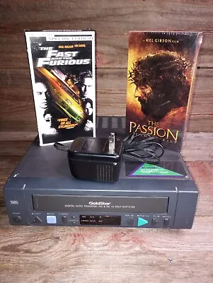 Goldstar VHS Video Cassette Player - GVP-C125 W/ Original Power Supply TESTED • $28.95
