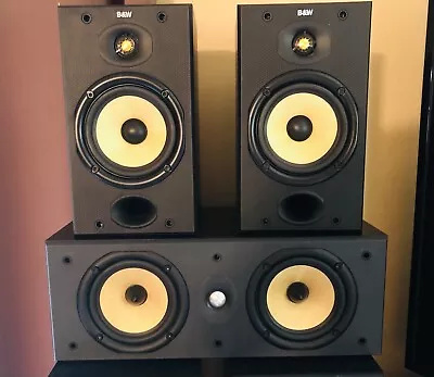 B&W DM601 Speakers Pair  With B&W LCR6 S2 Center Chanel Speaker - Amazing Sound • $450