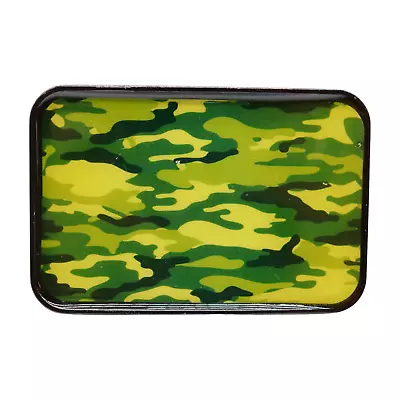 Men Black Metal Fashion Belt Buckle Army Green Color Camouflage Western Hunter • $12.95