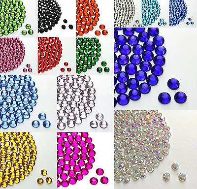 £3.49 • Buy 1000 Pack Hotfix/Iron On Or Glue On Rhinestone Diamante Various Colours And Size