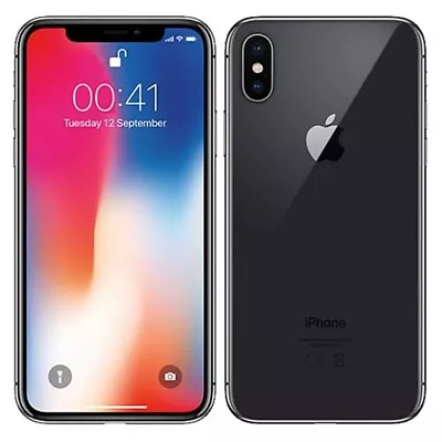 Apple IPhone X 64GB A1901 Grey Unlocked Boxed Complete Grade A 1 Year  Warranty • £145