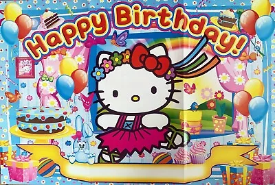 Hello Kitty Happy Birthday Poster Banner - Party Supplies Decoration • $14.50