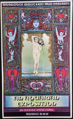 $1820 • Buy Aquarian Exposition Woodstock Poster 1969 David Byrd