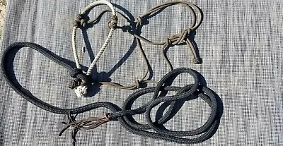 Custom Mule Tape-style  Rope Halter With Lariat Nose Band +Matching Lead • $60