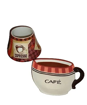 Yankee Candle CAFE COFFEE JAR SHADE & TRAY U.S. RELEASE RETIRED & VHTF • £39.95