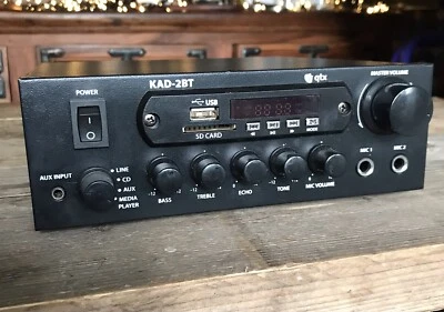 qtx KAD-2BT Digital Stereo Amplifier with Bluetooth & Built-in Media Player