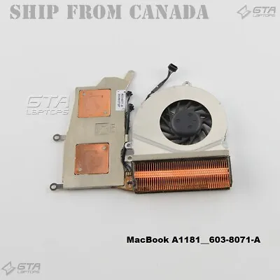 Apple MacBook  A1181 2006 CPU Cooling Fan & Heatsink 603-8071-A • $14.56