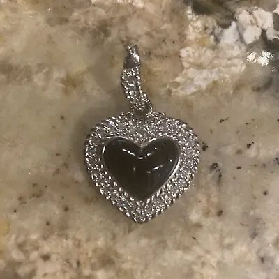 Sterling Onyx And CZ Heart By Judith Ripka • $69