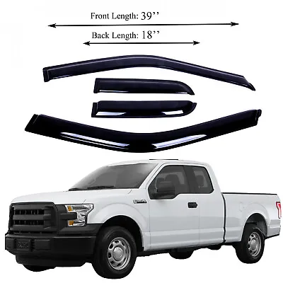 Fits Ford F-150 2015-2020 Super Cab Side Window Visor Sun Rain Deflector Guard • $29.99