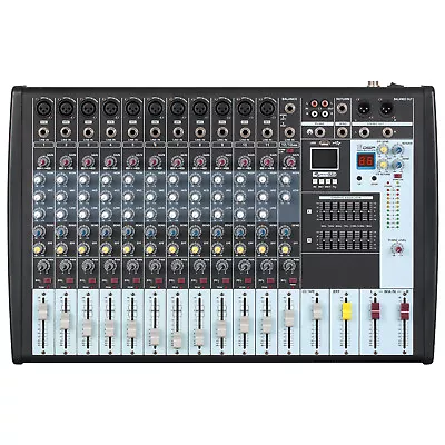 Professional 12 Channels Bluetooth Line Live Mixing Studio Audio Sound Mixer USB • $219