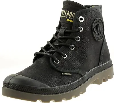 Palladium Mens Waxed Canvas Ankle Mid Pampa Hi Black Boots • £69.99