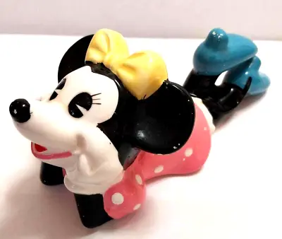 SWEET VINTAGE 1950s DISNEY PRODUCTIONS MINNIE MOUSE FIGURINE HEAD ON HANDS • $0.99