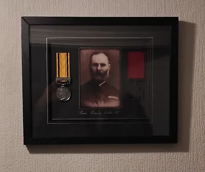 Framed Zulu War Medal Display James Langley Dalton VC • £85