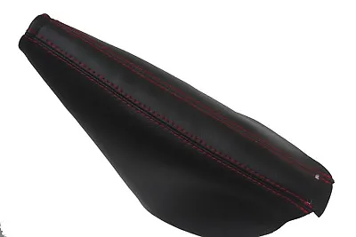 E Brake Boot Leather Synthetic Cover For Ford Mustang 05-09 Red Stitch • $29.99