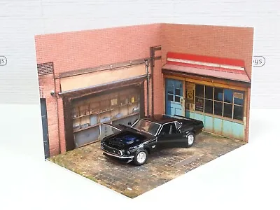 Store And Garage Scene Scale 1:24 Diorama Kit Car Models Display 1/24 Miniature • $22.61