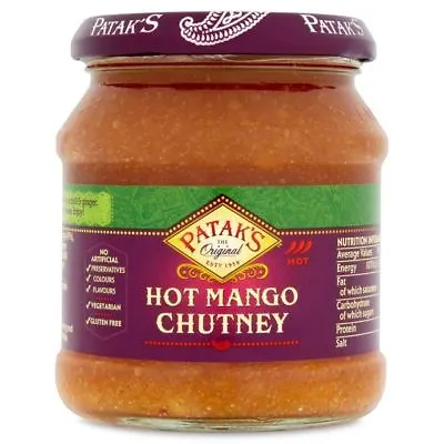 Pataks Hot Mango Chutney 340g • £6.51