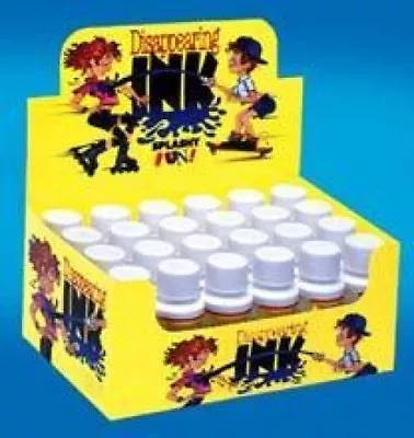 24 DISAPPEARING INK BOTTLE Prank Joke Gift Funny Squirt Vanishing Blue Liquid • $27.89