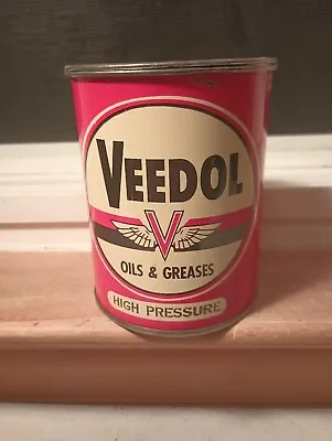 Vintage Veedol Advertising Oils & Greases 1 Lb. Can Medium Cup Grease • $55
