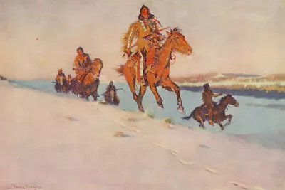 The Snow Trail 1909 By Frederic Remington Western Giclee Print + Ships Free • $49