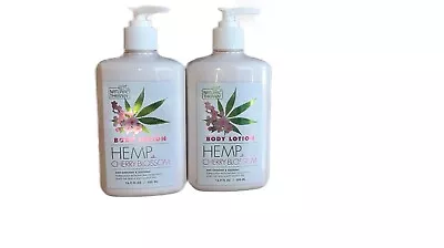 2 Bottles Natural Therapy 16.9 Oz Hemp & Cherry Blossom Soothing Body Lotion • $28