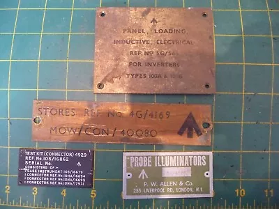 MOD & AM Aviation Aeroplane Related Parts Name Plate Plaques  \\/ • $12.62