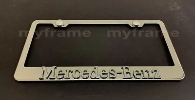 1pc 3D  MercedesBenz  Emblem Stainless Steel Chrome License Plate Frame Holder • $14.95