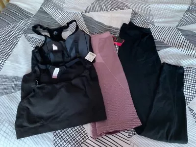 Lot Of 5 Maternity And Breastfeeding Athletic Bras And Pants ~ Size S M L • $60