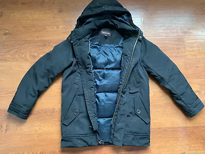 Men's Michael Kors Black Bubble Puffer Snorkel Parka Jacket Coat Hood Small • $98