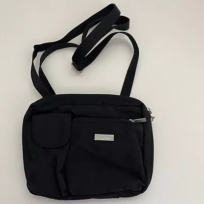 Baggallini Black Crossbody Bag Nylon Adjustable Strap Multi Pockets 9  X 8  • $20.70