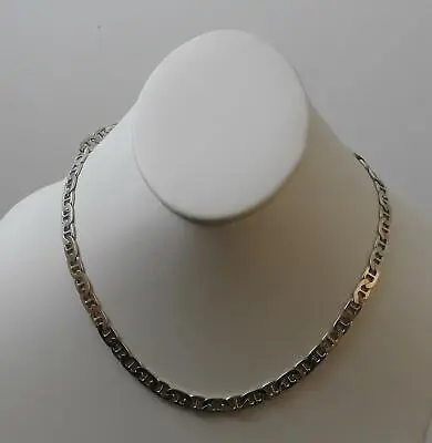 New Sterling Silver Flat Marina 6.9 Mm Necklace Stamped 925 Italy 18  B22 • $105.99