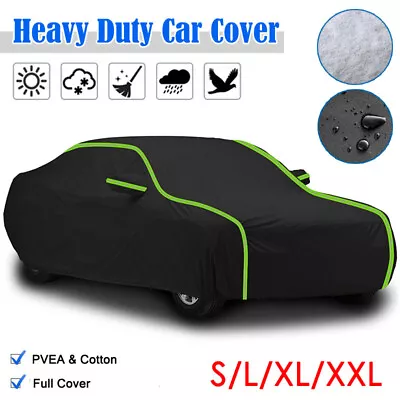 Waterproof 6 Layer Car Cover Heavy Duty PEVA + Cotton UV Protection - Size Large • £21.84