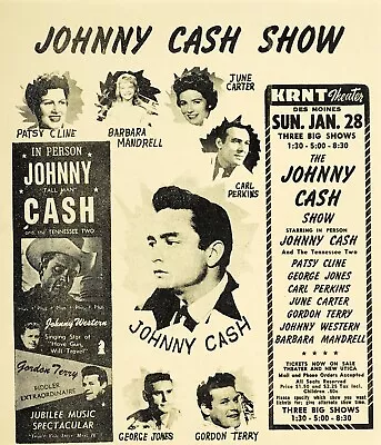 NEW Johnny Cash Music Tour Concert Poster Wall Art Print FREE POSTAGE • $22.56