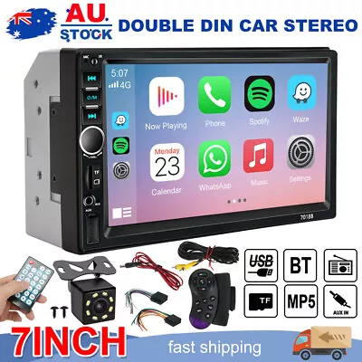 7  Double DIN Car Stereo Head Unit MP5 Player Touch Screen BT Radio FM/USB/AUX • $43.85
