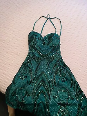 Fashion Nova Dark Green Sequin Mini Dress - Size S BRAND NEW W/O TAGS • $46