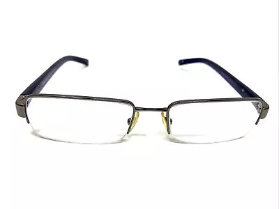 Prada Eyeglasses Frame VPR 53M 52-18-135 5AV GUMETAL NAVY BLUE :130 • $43