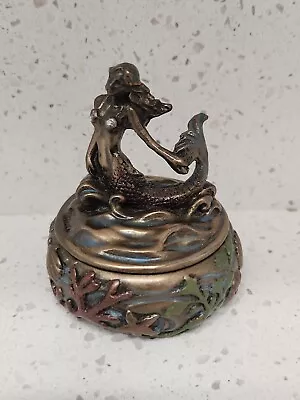 Mermaid Trinket Box Art Nouveau Bronze Look  Ocean Reef Summit Collection Little • $18