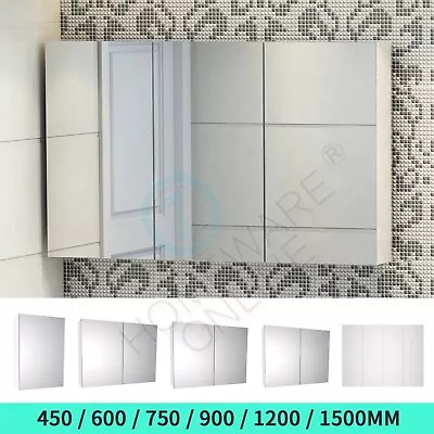 450mm-1500mm Bathroom Pencil Edge Shaving Mirror Medicine Cabinet Cupboard Wall • $424.20