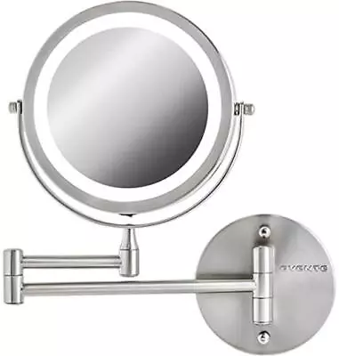OVENTE 6.8  Lighted Wall Mount Makeup Mirror 1X & 10X Magnifier Adjustable  • $35.54