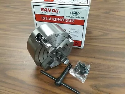 5  4-JAW LATHE CHUCK W Independent  Jaws Rear Mounting #0504F0 K72 125 • $139